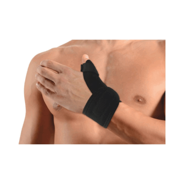 Anatomic Line 5070 Περικάρπιο με Αντίχειρα & Δέσιμο σε Μαύρο Χρώμα