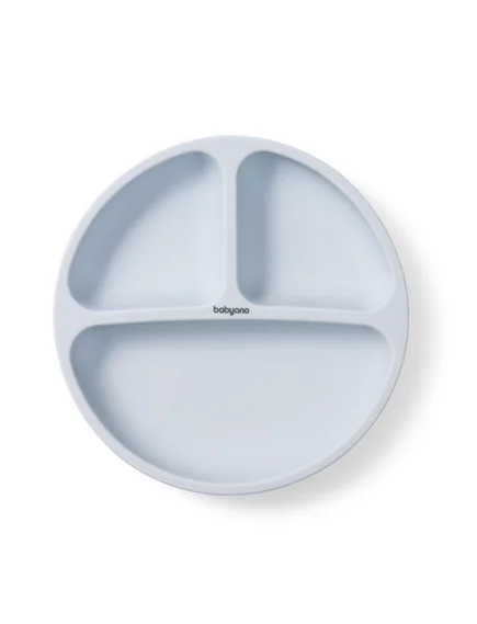 Babyono Παιδικό Πιάτο Φαγητού από Σιλικόνη Μπλέ