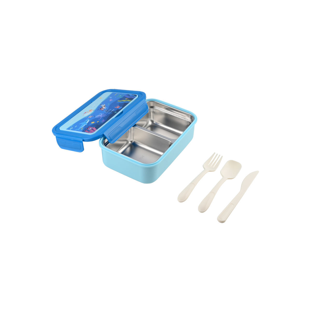 Estia Φαγητοδοχείο Ανοξείδωτο 900ml Mε 2 Θήκες Ocean Play - Image 3