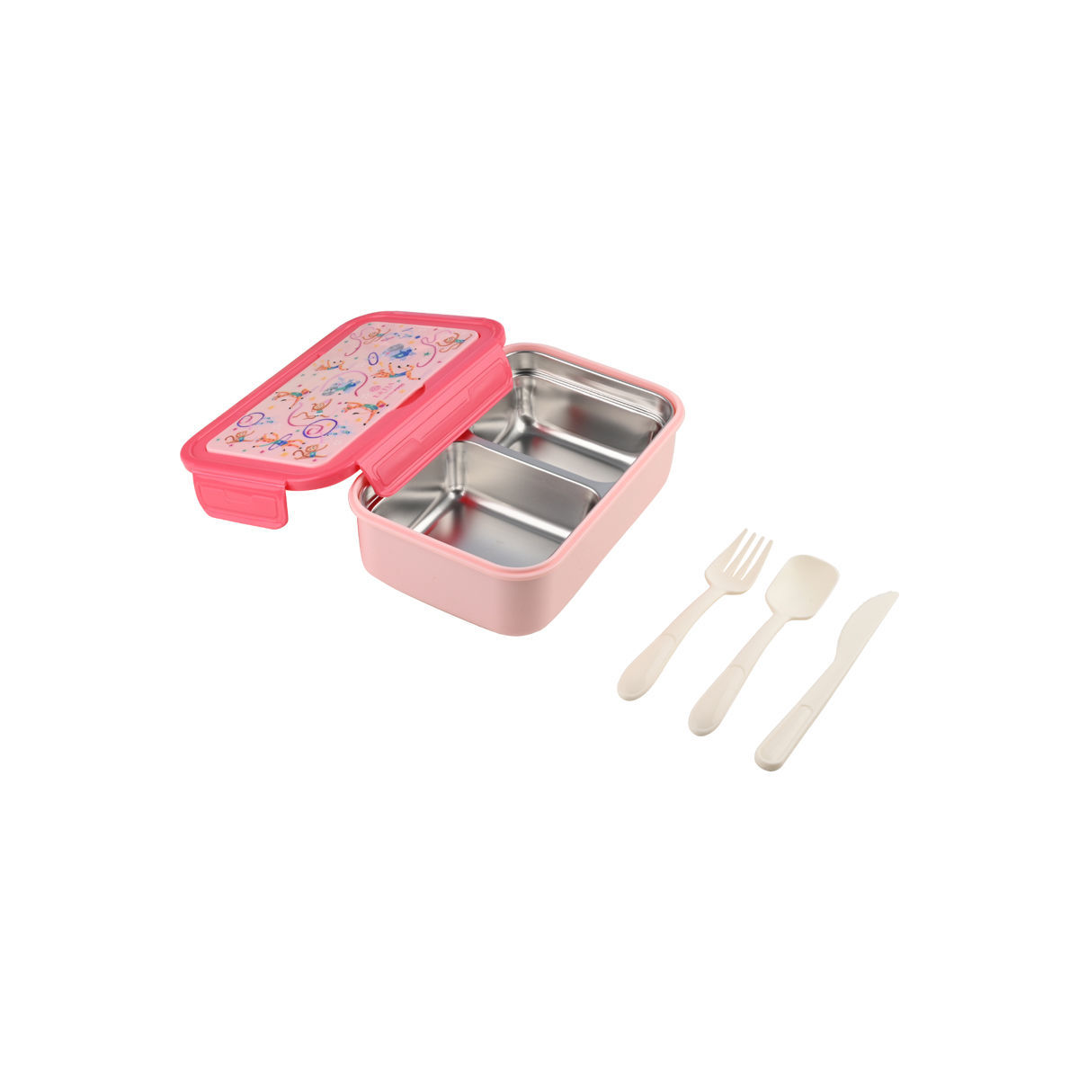 Estia Φαγητοδοχείο Ανοξείδωτο 900ml Mε 2 Θήκες Wild Stunts - Image 3