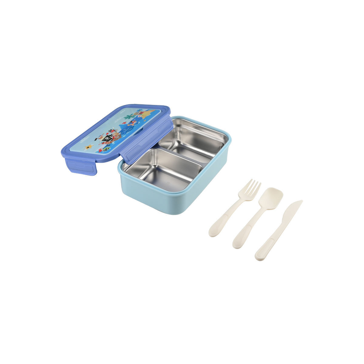 Estia Φαγητοδοχείο Ανοξείδωτο 900ml Mε 2 Θήκες Treasure Quest - Image 3