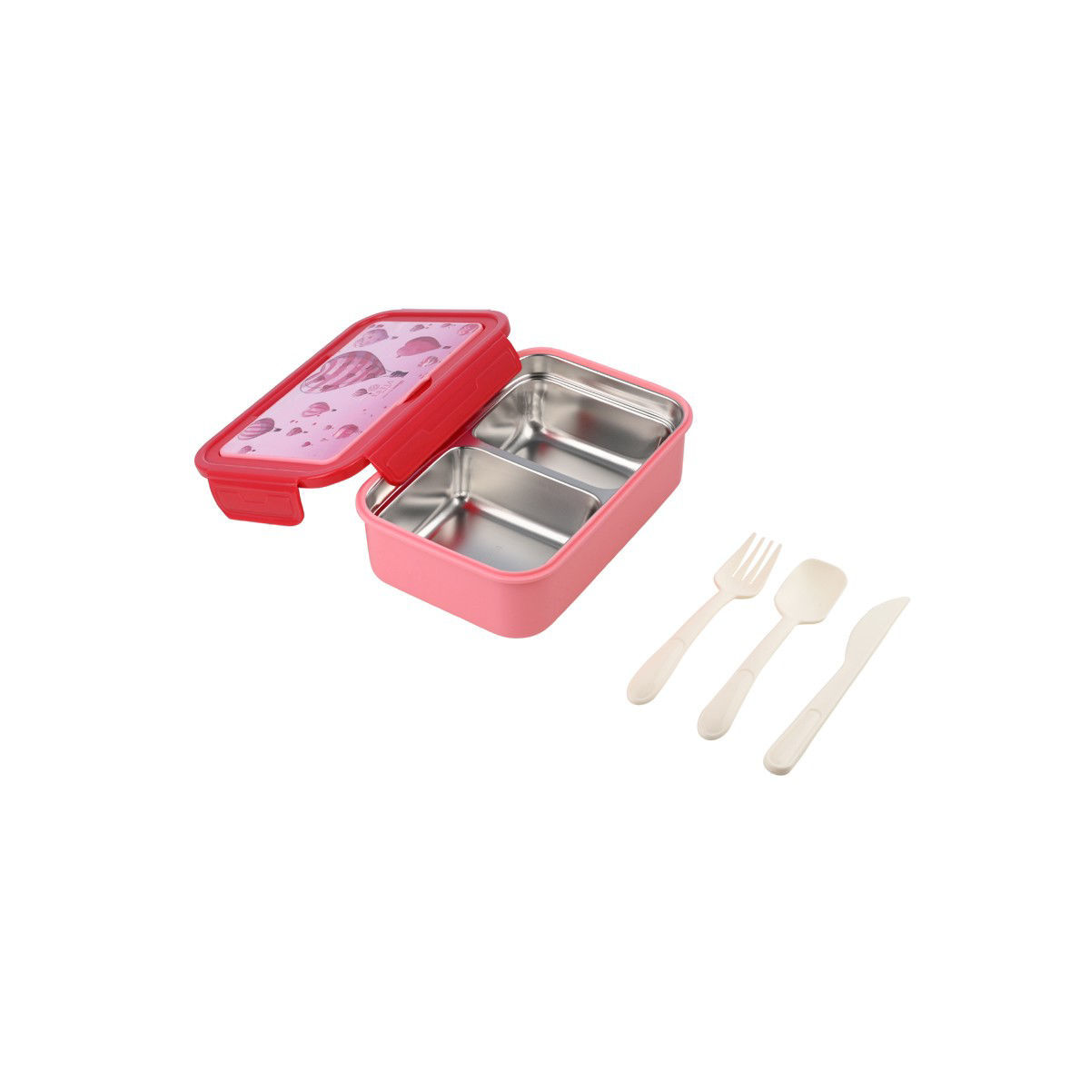 Estia Φαγητοδοχείο Ανοξείδωτο 900ml Mε 2 Θήκες Love Ascend - Image 3