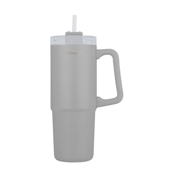 Estia Θερμός Straw Tumbler Homely 900ml Pebble Gray