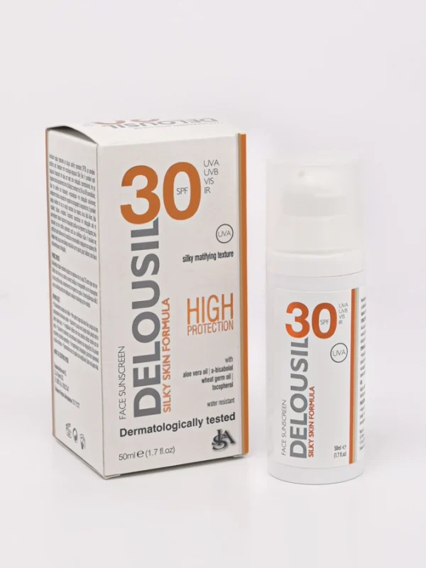 DELOUSIL SILKY SKIN Αντιηλιακή Κρέμα Προσώπου 30SPF - Image 2