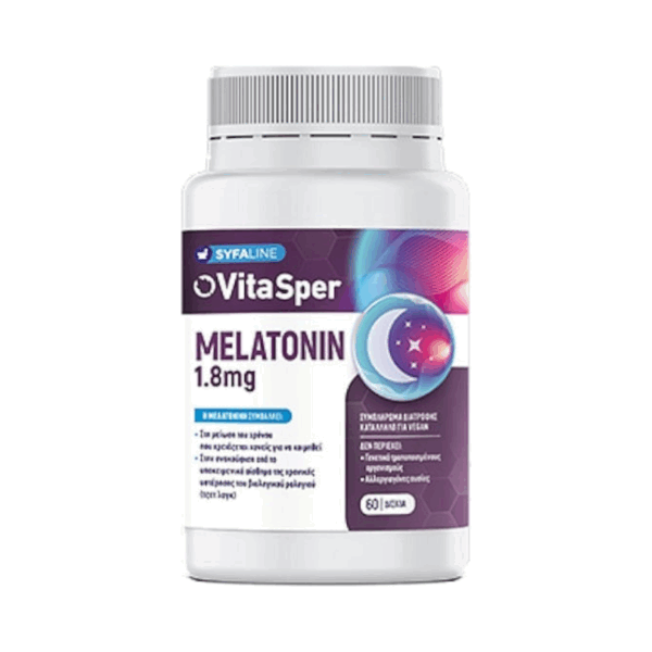 Vitasper Melatonin Συμπλήρωμα για τον Ύπνο 60 κάψουλες