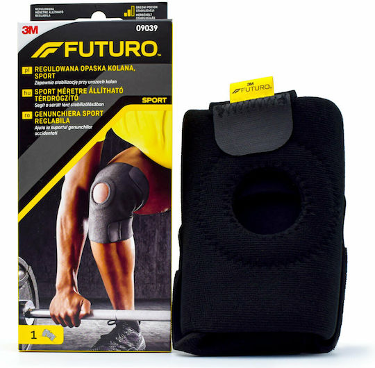 Futuro Sport Basic 1 Επιγονατίδα Ρυθμιζόμενη με Οπή σε Μαύρο χρώμα - Image 2