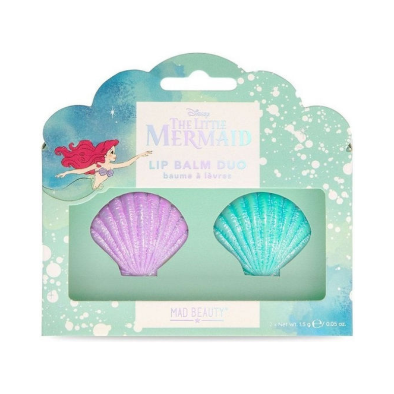 Mad Beauty The Little Mermaid Σετ Lip Balm Blueberry & Strawberry