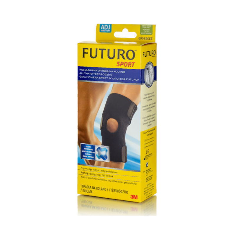 Futuro Sport Basic 1 Επιγονατίδα Ρυθμιζόμενη με Οπή σε Μαύρο χρώμα