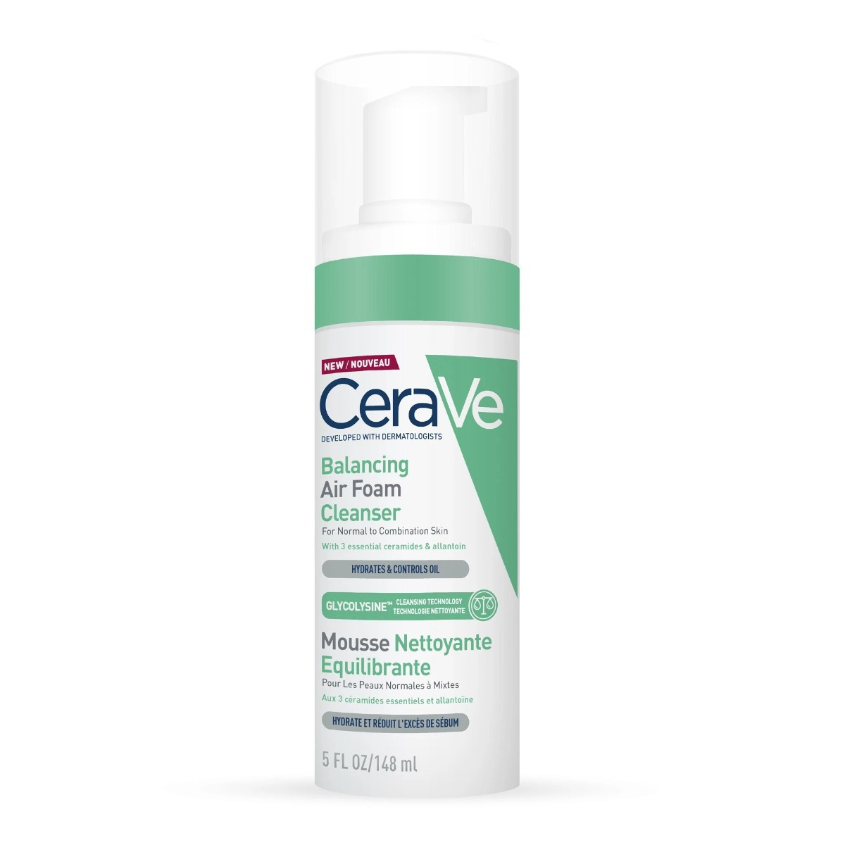 CeraVe Balancing Air Foam Cleanser Καθαριστικό προσώπου για το Κανικό έως Μικτό δέρμα 150 ml