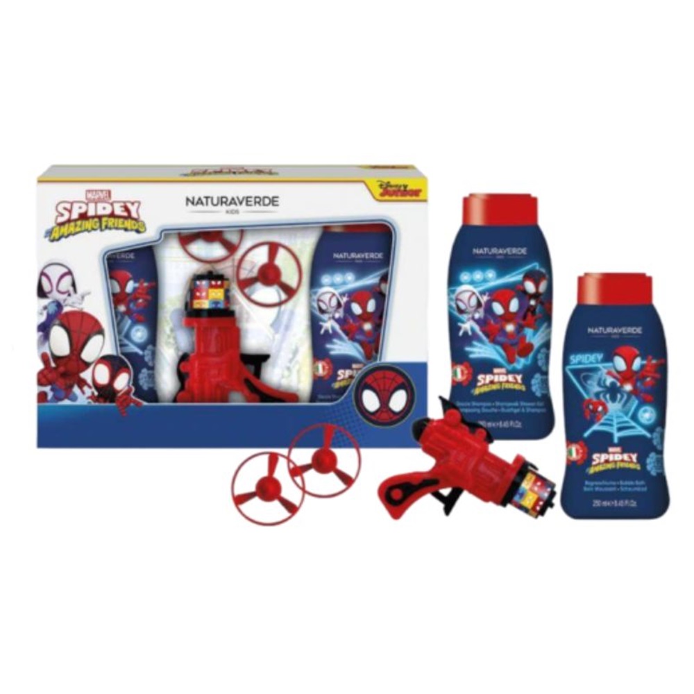 NaturaVerde Παιδικό Σετ Spiderman Αφρολουτρο 250ml + Σαμπουάν 250ml + Πιστόλι - Image 2