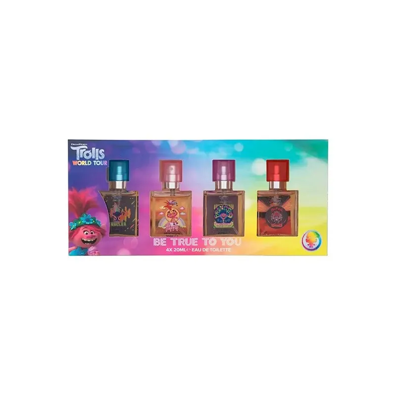 TROLLS Gift Set Παιδικά Αρώματα Eau de Toilette 4x20ml | Υποαλλεργικά Αρώματα για Παιδιά
