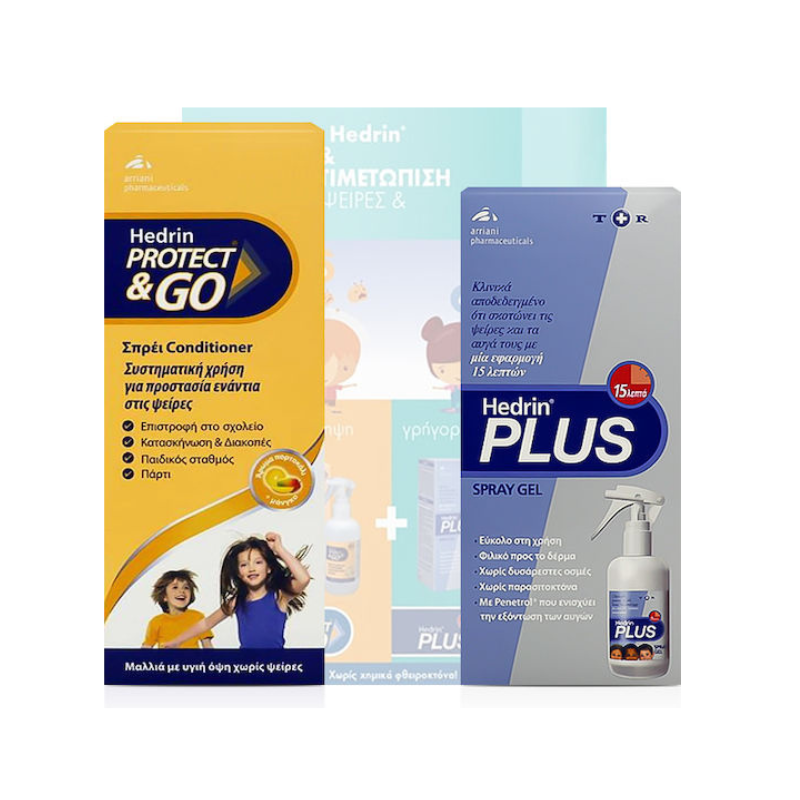 Hedrin Λοσιόν για Πρόληψη & Αντιμετώπιση Ενάντια στις Ψείρες Spray Conditioner 200ml & Plus Spray Gel 100ml για Παιδιά