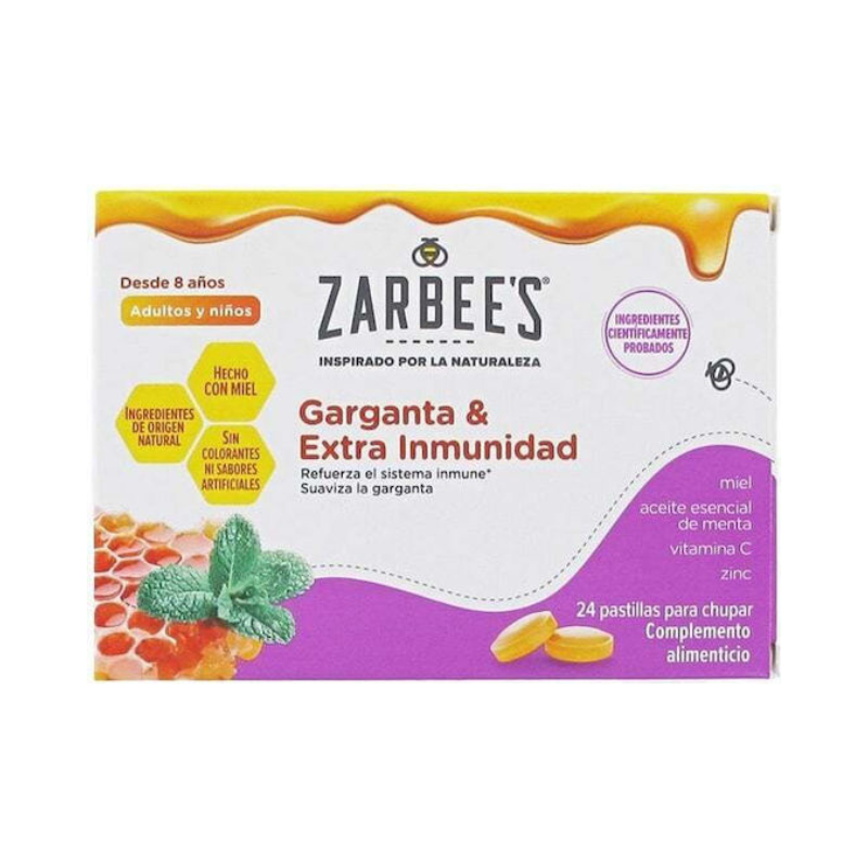 Zarbee's Garganta & Extra Immunidad Καραμέλες για Ξηρό Βήχα 24τμχ