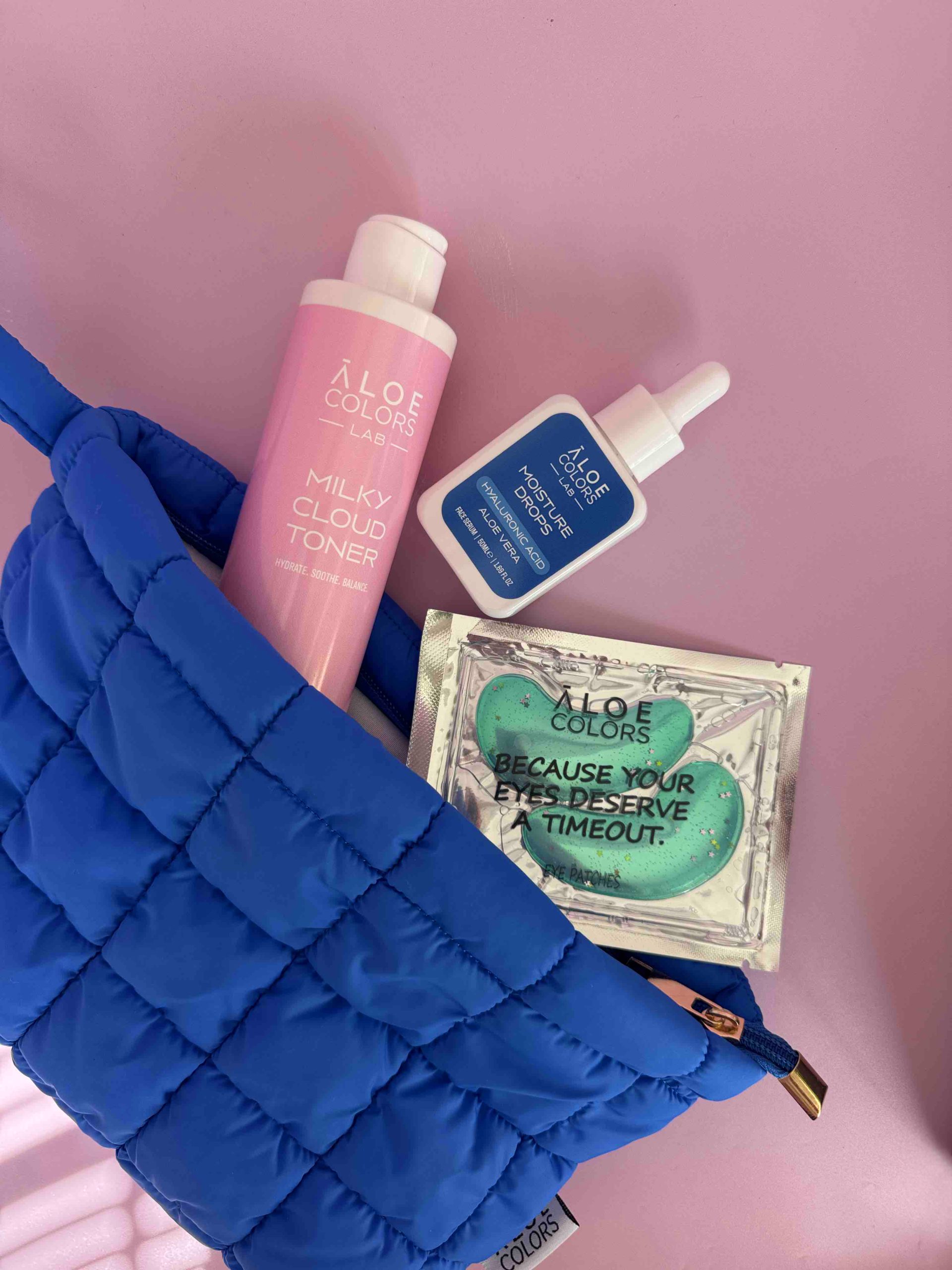 Aloe Colors Moisture Skincare Bag Υαλουρονικό – Toner, Serum, Eye Patches - Image 2