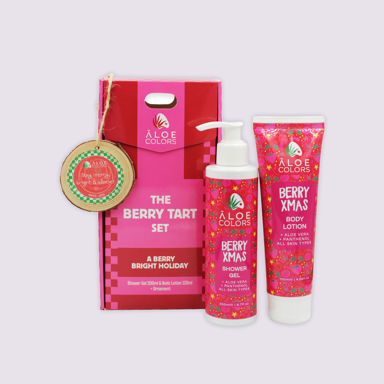 Aloe Colors The Berry Tart Set – Αφρόλουτρο & Γαλάκτωμα Σώματος Κόκκινων Φρούτων με Στολίδι-Δώρο - Image 2