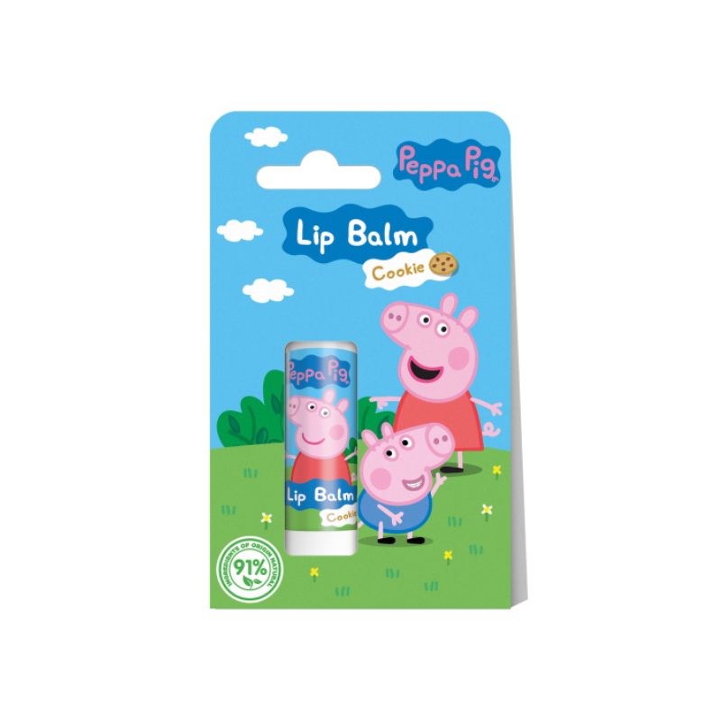 Peppa Pig Βάλσαμο Χειλιών Παιδικό με Γεύση Cookie & Αγαπημένους Χαρακτήρες