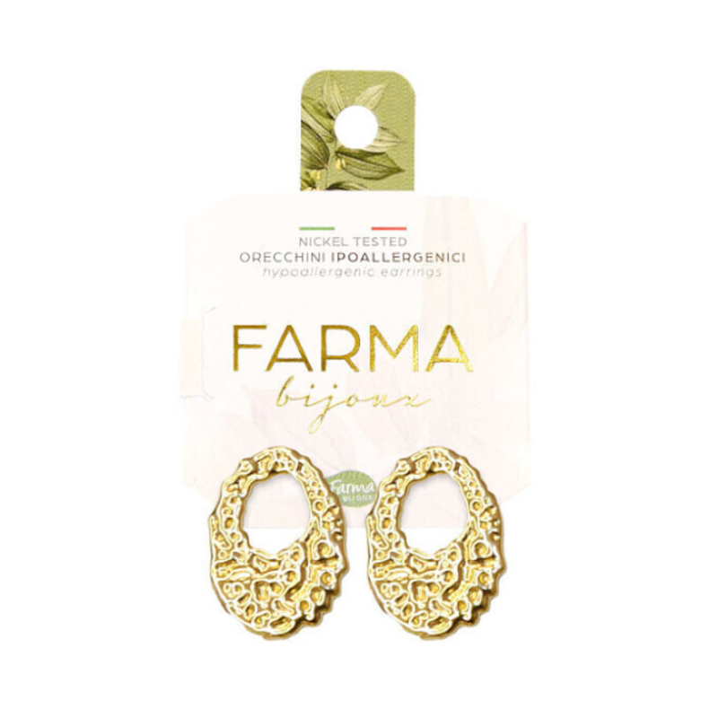 Farma Bijoux Μονό Επιχρυσωμένο Σκουλαρίκι