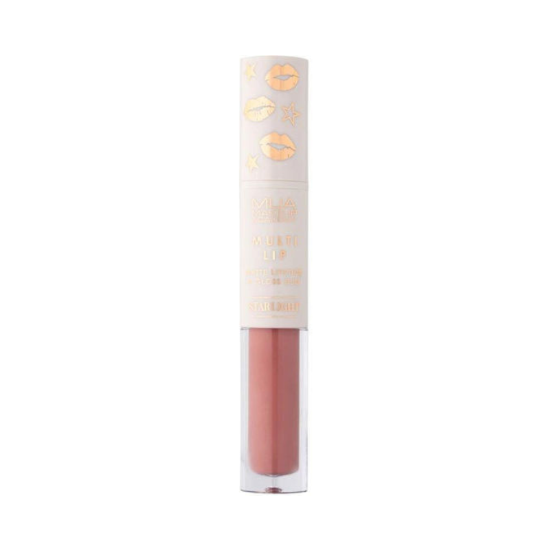 MUA Starlight Lipstick & Gloss Duo Liquid Matte – Καφέ Απόχρωση 2ml