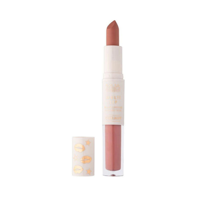 MUA Starlight Lipstick & Gloss Duo Liquid Matte – Καφέ Απόχρωση 2ml - Image 2