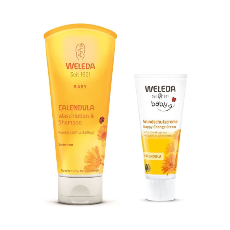 Weleda Baby Σετ Περιποίησης Καλέντουλας – Σαμπουάν & Αφρόλουτρο 200+20ml, Κρέμα Πάνας 75+10ml & Δώρο Έκπληξη - Image 2