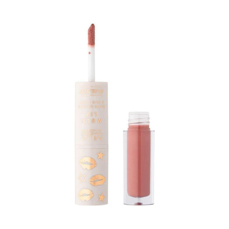 MUA Starlight Lipstick & Gloss Duo Liquid Matte – Καφέ Απόχρωση 2ml - Image 3