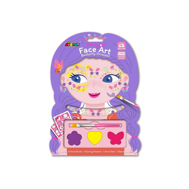 Avenir Face Art Kit για Παιδιά 3+ Αυτοκόλλητα Χρώματα & Κρυστάλλους
