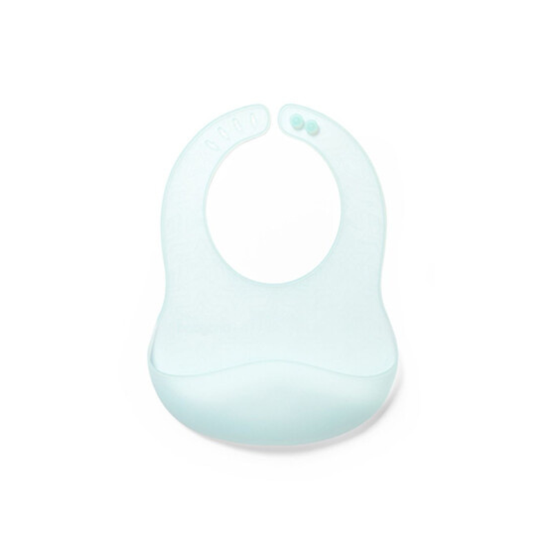 Babyono Σαλιάρα Σιλικόνης Μωρού με Ρυθμιζόμενο Κούμπωμα 4 Θέσεων Γαλάζια