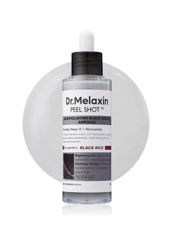 Dr.Melaxin Peel Shot Exfoliating Black Rice Ampoule Αμπούλα Απολέπισης & Λάμψης 80ml - Image 3
