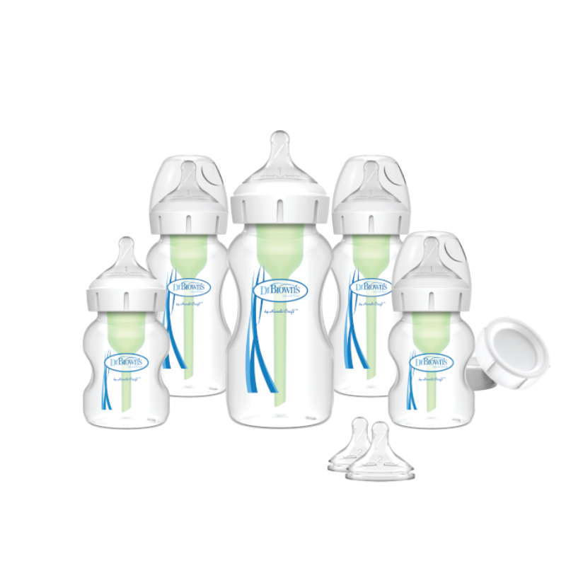 Dr. Brown's Μπιμπερό Σετ Δώρου Πλαστικό Με Φαρδύ Λαιμό OPTIONS+ 0+ μηνών 5τμχ - Image 2
