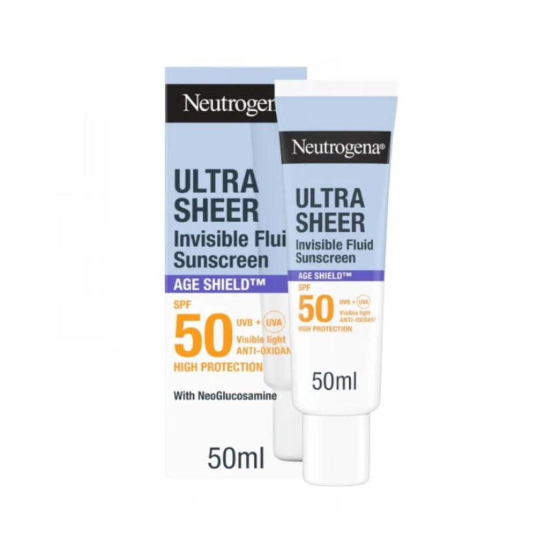 Neutrogena Ultra Sheer Invisible Fluid Age Shield SPF50 Αντηλιακό Προσώπου 50ml