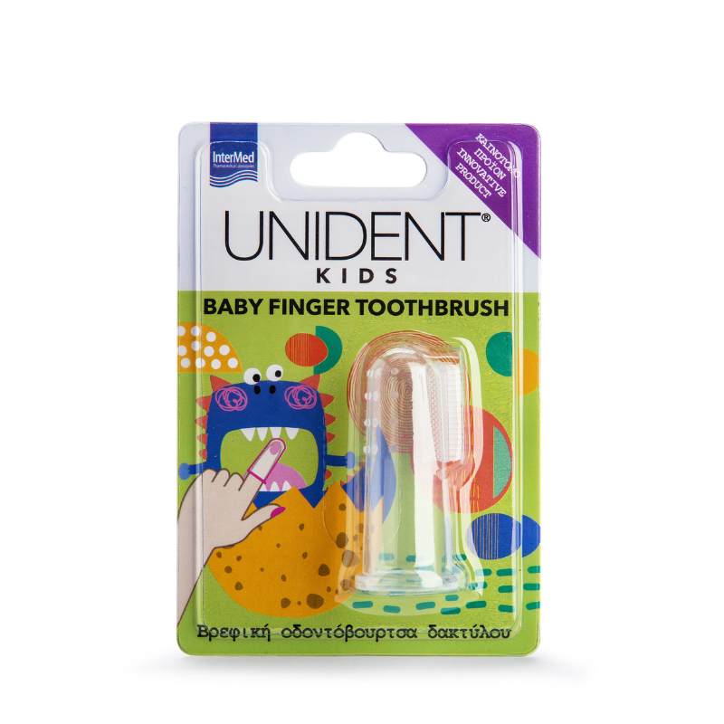 Unident Βρεφική Οδοντόβουρτσα Δακτύλου Σιλικόνης για Απαλό Καθαρισμό & Φροντίδα Ούλων