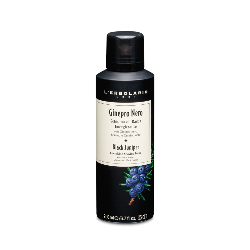 L'Erbolario Ginepro Nero - Αφρός ξυρίσματος -200ml με Αρωματικές Νότες από: Καρποί Κέδρου, Γλυκό Πορτοκάλι, Ξύλο Κέδρου, Μπέντζαμιν Σουμάτρας