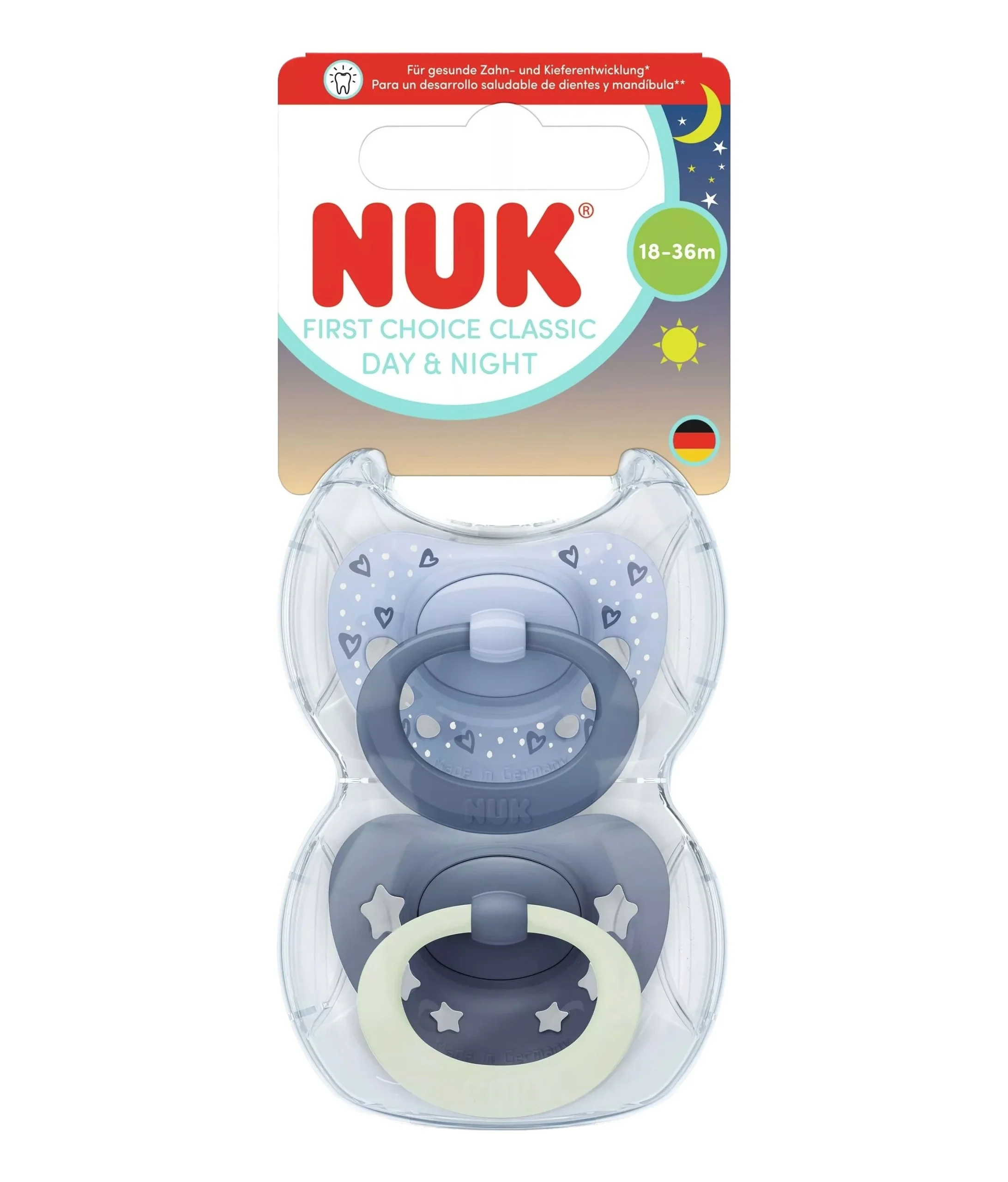 Nuk Πιπίλες Σιλικόνης 2τμχ First Choice Day & Night 18-36 m - Image 2