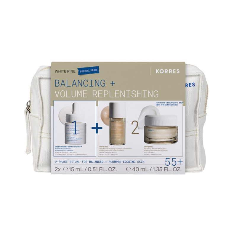 Korres Promo Set Greek Yoghurt & White Pine – Serum, Κρέμα Ημέρας & Δώρο Νεσεσέρ - Image 2