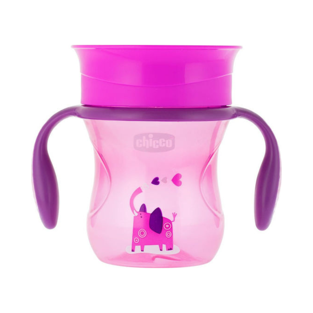 Chicco Perfect Cup Κύπελλο 2 σε 1 12m+ Ροζ 200ml