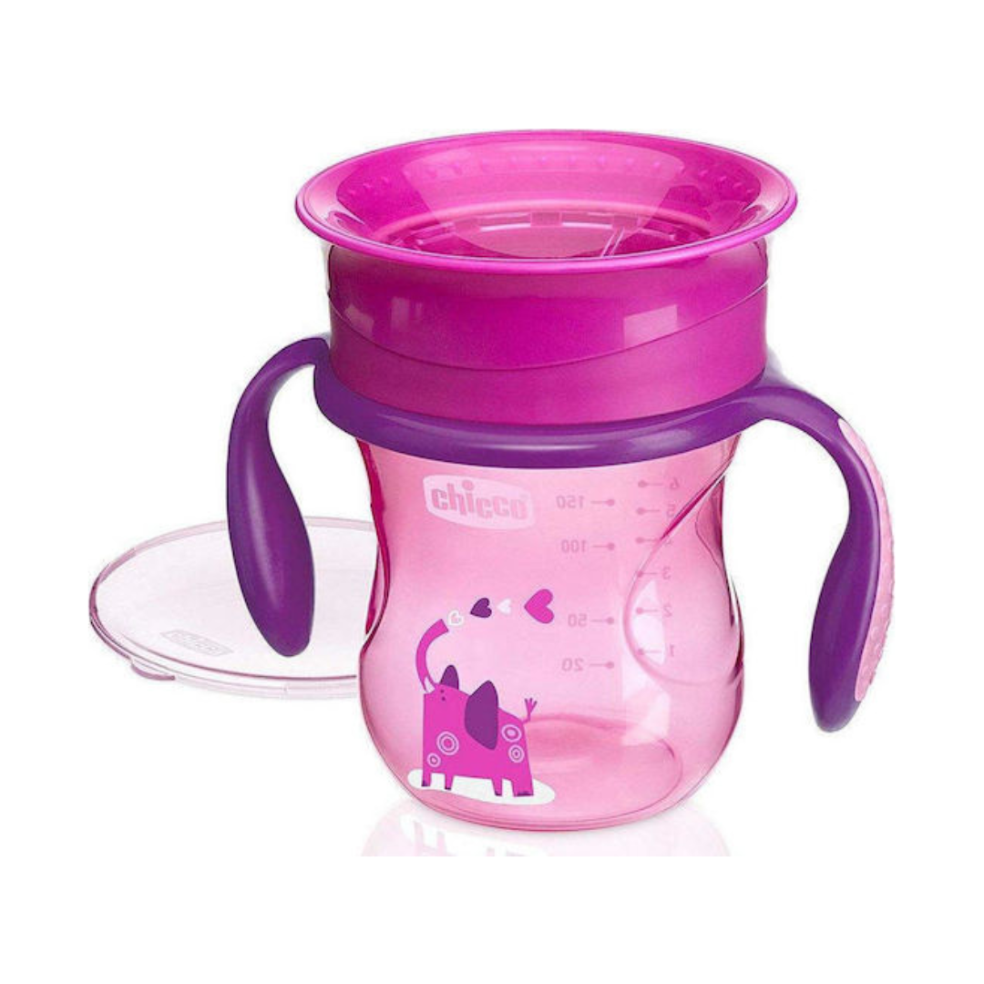 Chicco Perfect Cup Κύπελλο 2 σε 1 12m+ Ροζ 200ml - Image 2