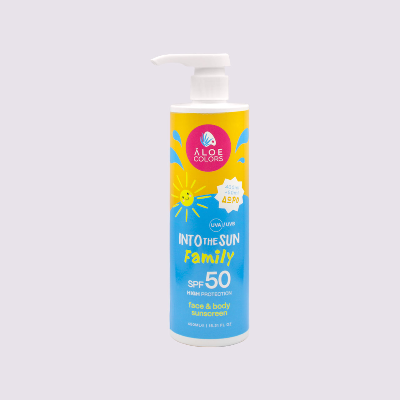 Aloe Colors Family Sunscreen SPF50 400ml&50ml ΔΩΡΟ
