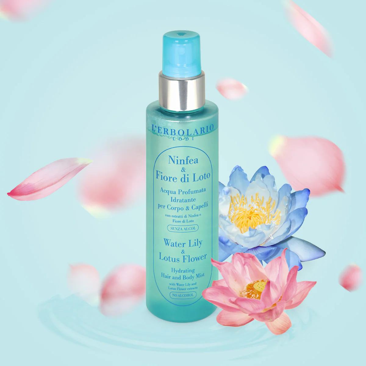 L'Erbolario Water Lily & Flower Hair & Body Fragrance Mist 150ml - Image 2