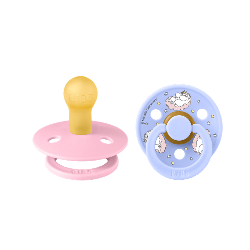 Bibs X Moomins Colour Σετ Πιπίλες 2τμχ - Sailing Nordic Baby Pink/Hush Mix- Στρογγυλή Νο1 - Image 2