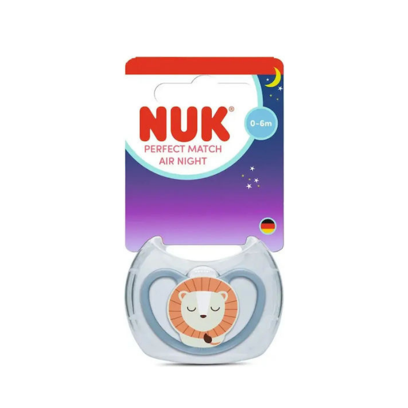NUK Perfect Match Air Night Πιπίλα Σιλικόνης Μπλε Λιοντάρι 0-6 Μηνών 10175356 - Image 2