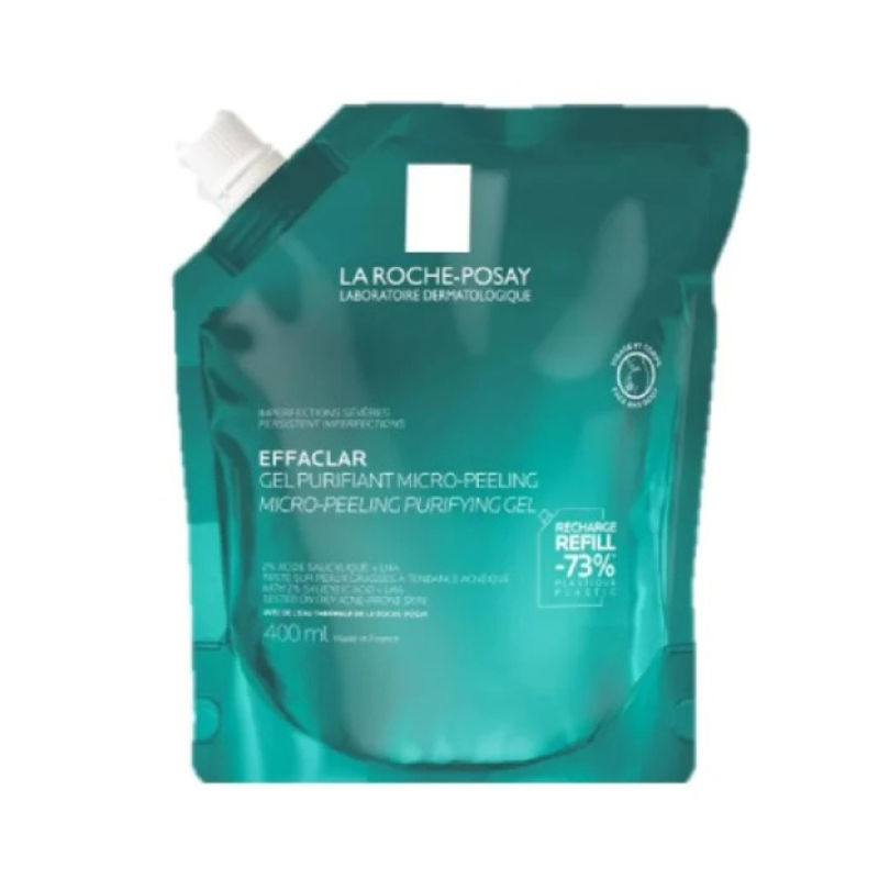 La Roche-Posay Effaclar Micro-Peeling Gel Καθαρισμού Refill 400ml με LHA & Σαλικυλικό Οξύ