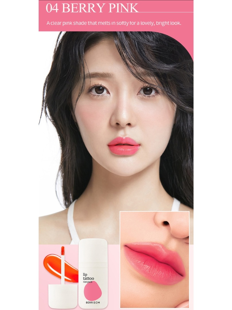 Berrisom Lip Tattoo Tint Pack Peel Off Tint Χειλιών 6g - Image 2