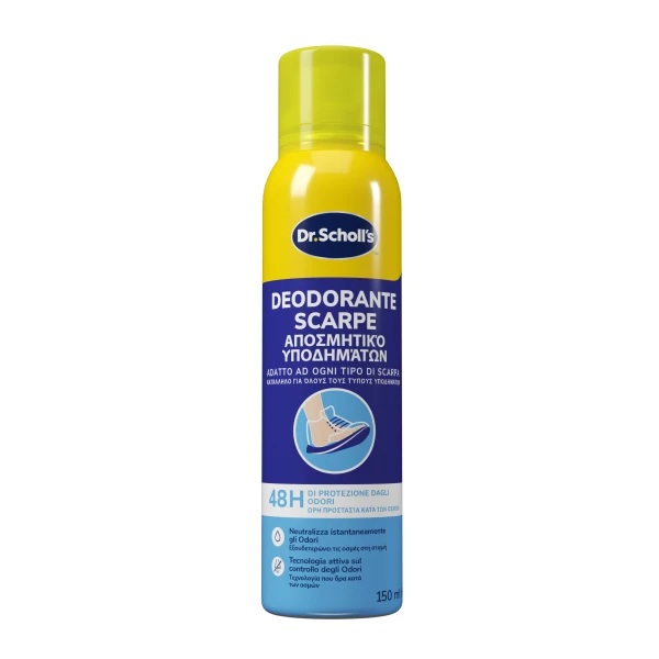 Dr.Scholl Αποσμητικό Spray Υποδημάτων 24ωρης Προστασίας & Φρεσκάδας 150ml