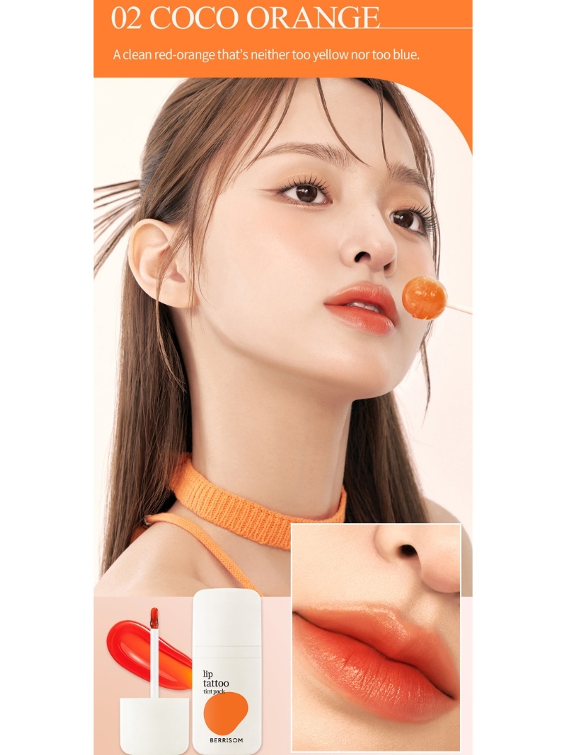 Berrisom Lip Tattoo Tint Pack Peel Off Tint Χειλιών 6g - Image 4