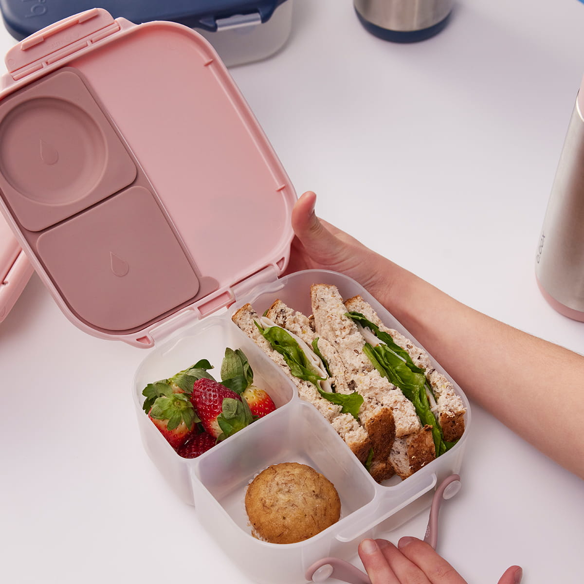 B.Box Lunchbox Mini Πλαστικό Παιδικό Δοχείο Φαγητού Ροζ - Image 3