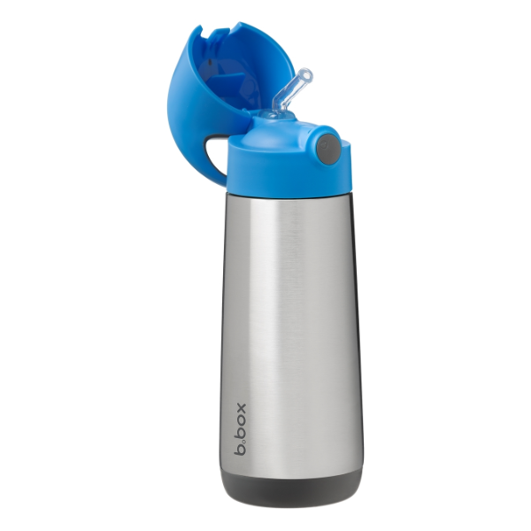 B.box Spout Ισοθερμικό Παγούρι με Καλαμάκι Σιλικόνης & Τριπλό Ανοξείδωτο Τοίχωμα 500ml Πετρόλ - Image 2