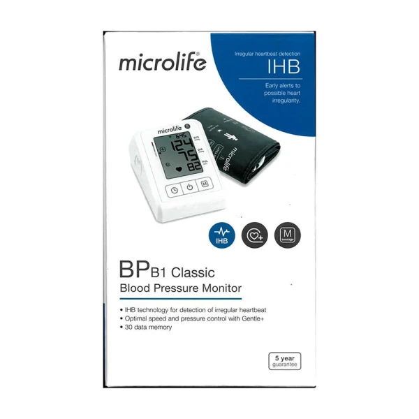 Microlife BP B1 Classic Ψηφιακό Πιεσόμετρο Μπράτσου με PAD/IHB, Gentle+ & Μνήμη 30 Μετρήσεων - Image 2