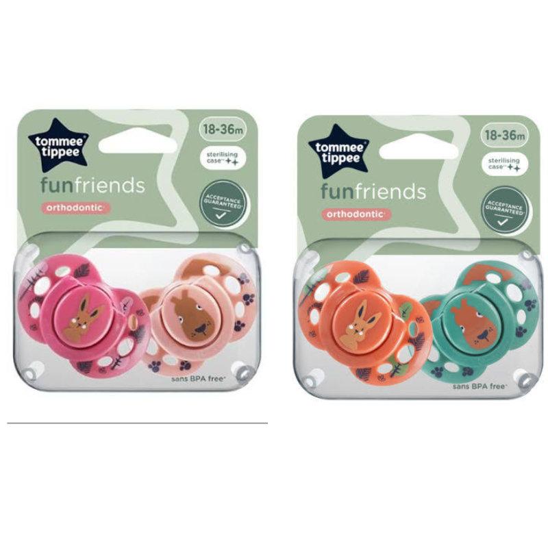 Tommee Tippee Fun Ορθοδοντικές Πιπίλες Σιλικόνης 18-36M – 2τμχ