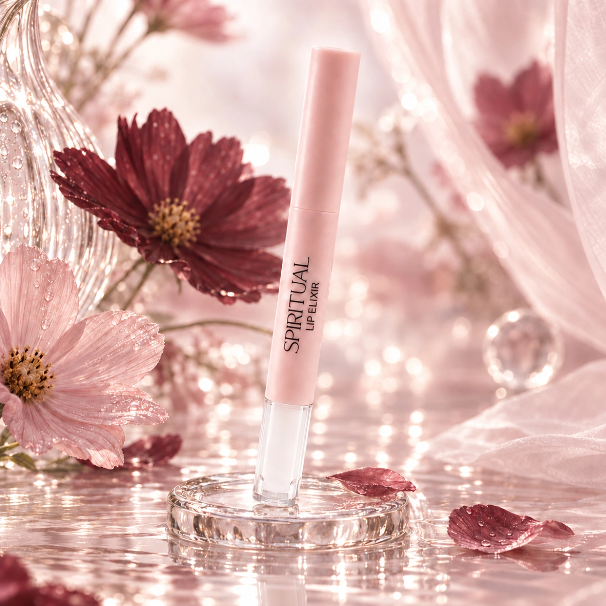 Aloe Colors SPIRITUAL Lip Elixir – Elixir Χειλιών με Πεπτίδια & Ροζ-Φούξια Λάμψη - Image 2