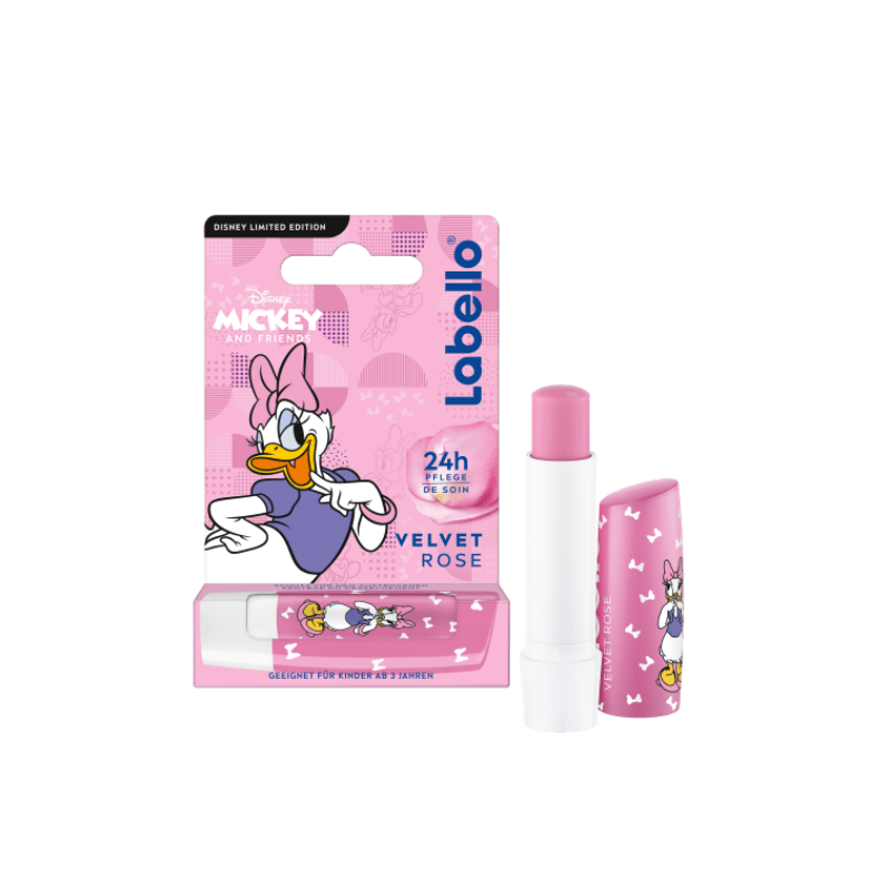 Labello Disney Daisy Velvet Rose Ενυδατικό Balm Χειλιών με Ροζ Φινίρισμα
